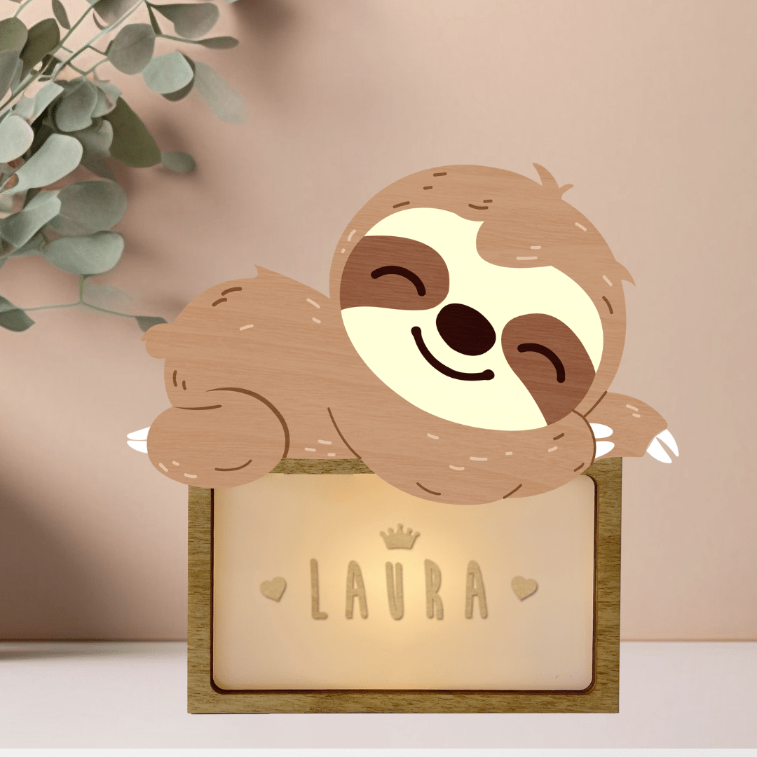 Lampara Infantil Personalizada Perezoso - Nanetes